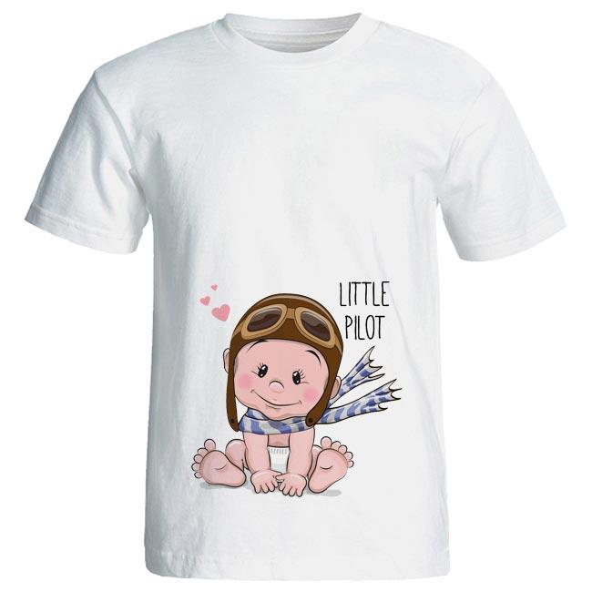 تی شرت بارداری طرح Little pilot کد ۳۹۶۶